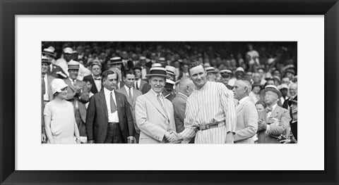 US President Calvin Coolidge Presenting the American League Diploma to Walter Johnson