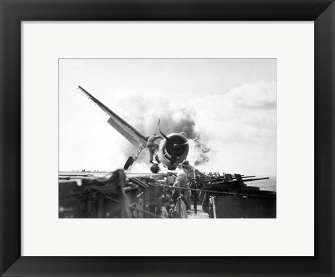Framed Art Enterprise Burning Hellcat Wall Decor 18x24 Artwork