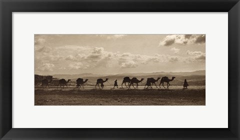 Framed Art Egyptian Camel Transport Wall Decor 18x24 Artwork