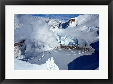 Framed Art Fumarole on Mount Redoubt, Alaska, USA Wall Decor 18x24 Artwork