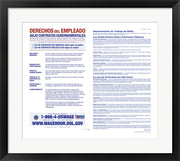 Framed Art Frame Art Employee Rights on Government Contracts Spanish Version 2012 Wall Decor 18x24 Artwork