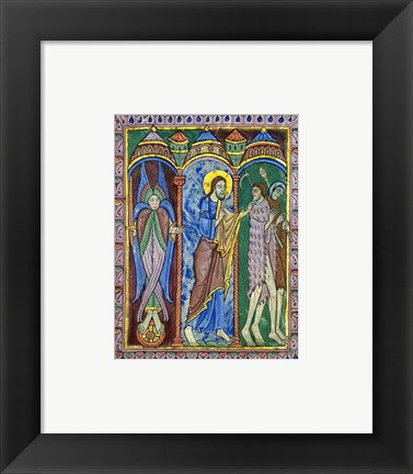 Framed Art Framed Albans Psalter: Expulsion from Paradise Wall Decor18x24 Artwork