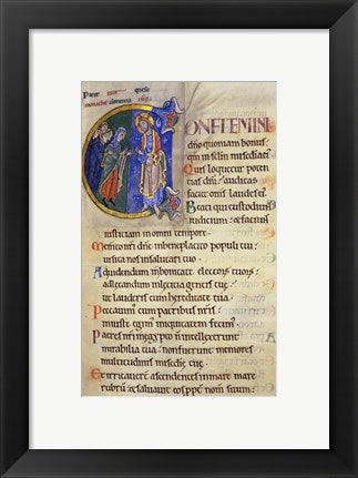 Framed Art Initial C from 105th Psalm In Albani Psalter Wall Decor 18x24 Artwork