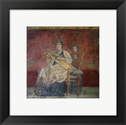 Framed Art Wall Painting from a Reception Hall, Villa of P. Fannius Synistor at Boscoreale Wall Decor 18x24 Artwork