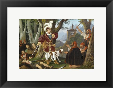 Framed Art Emperor Maximilian I, with the Robbers Wall Decor 18x24 Artwork