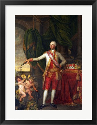 Framed Art Portrait of the Emperor Joseph II Wall Decor 18x24 Artwork
