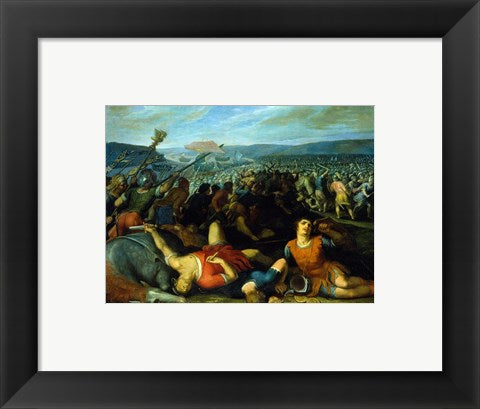 Framed Art Framed Batavians Defeating Romans on the Rhine Wall Decor18x24 Artwork