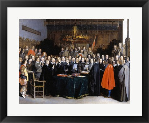 Framed Art The Ratification of the Treaty of Munster Wall Decor 18x24 Artwork