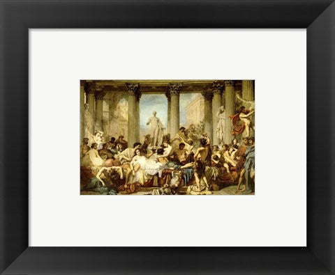 Framed Art The Romans of the Decadence Wall Decor 18x24 Artwork