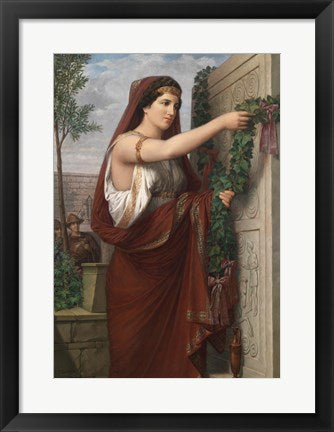 Framed Art Vestal with Efeugirlande Wall Decor 18x24 Artwork