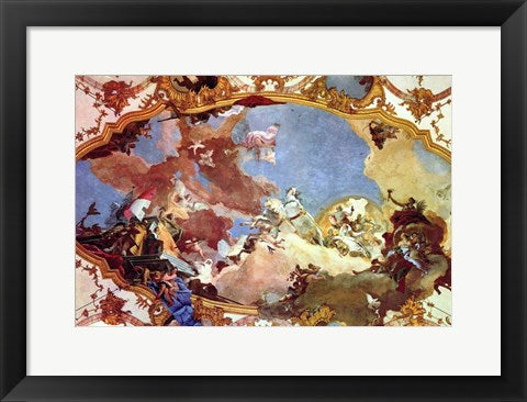 Framed Art Frame Art Frescoes in the Imperial Hall of the Wurzburg Residenz Castle Wall Decor 18x24 Artwork