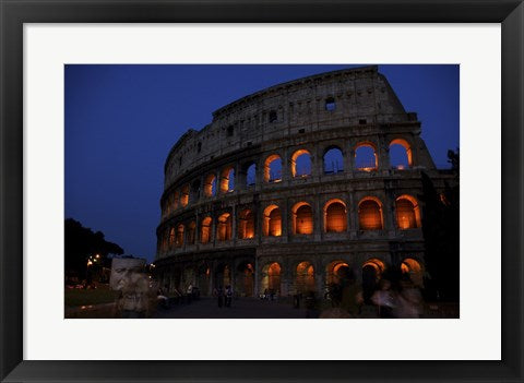 Framed Art Colosseum at Night Framed Art for your Home Wall Decor 18x24 Artwork