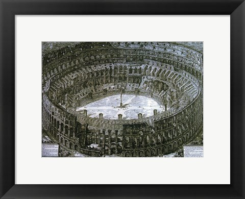Framed Art Interior of the Colosseum with niches for the Via Crucis Wall Decor 18x24 Artwork