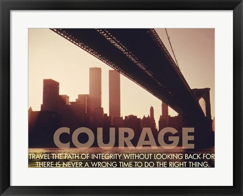 Framed Art Courage Framed Art for your Home Wall Decor 18x24 Artwork