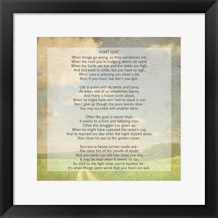Don't Quit Poem (field)