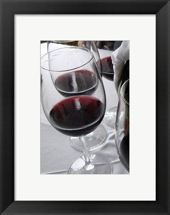 Framed Art Glasses of Red Wine Wall Decor 18x24 Artwork