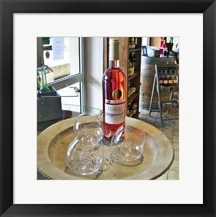 Taster Glass Around a Bottle of Ventoux Rose