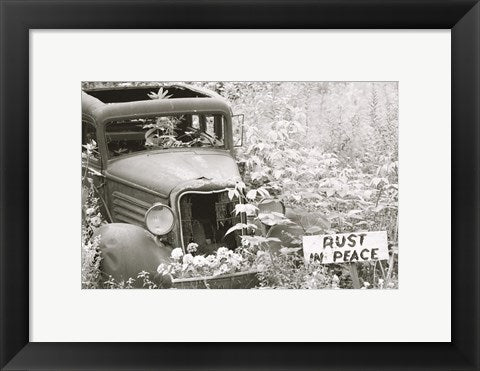 Framed Art Rust In Peace Wall Decor 18x24 Artwork
