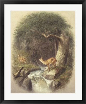 Framed Art Frame Art A Cautious Crossing by William Holbrook Beard Wall Decor 18x24 Artwork