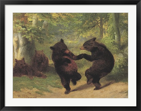 Framed Art Framed Dancing Bears by William Holbrook Beard Wall Decor18x24 Artwork
