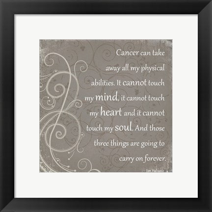 Framed Art My Mind, My Heart, My Soul - Jimmy V Wall Decor 18x24 Artwork