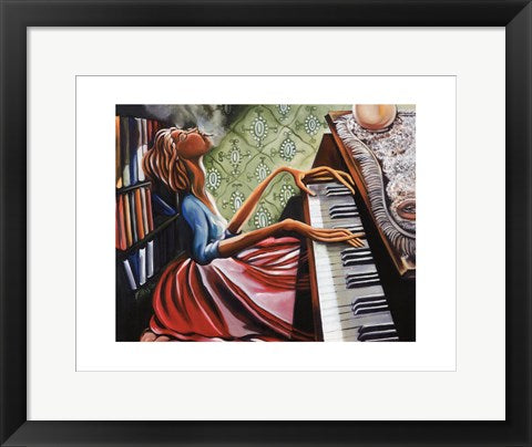 Framed Art Piano by Nicole Folkes | 14 x 18