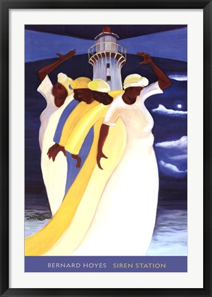 Framed Siren Station by Bernard Hoyes | 36 x 24