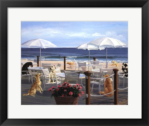 Framed Art Beach Club Tails by Carol Saxe | 14 1/2 x 18 1/2