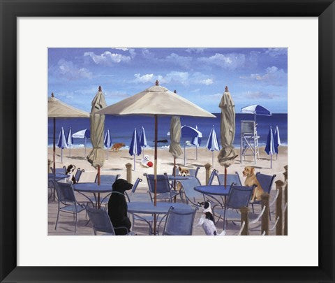 Framed Beach Club Tails II by Carol Saxe | 14 1/2 x 18 1/2