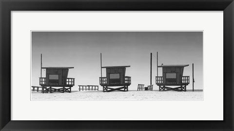 Framed Lifeguard Shacks, Venice Beach 8 1/2 x 20 1/2