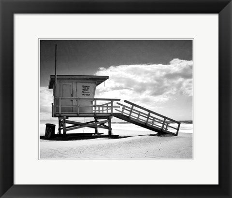 Framed Art Santa Monica Beach 11 1/2 x 14 1/2