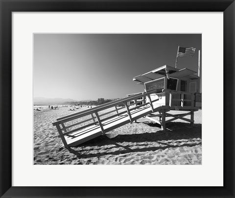 Framed California Lifeguard Stand 14 x 18 1/4
