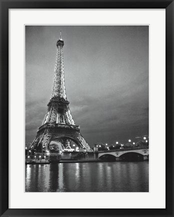 Framed Paris Night 24 1/2 x 18 1/2