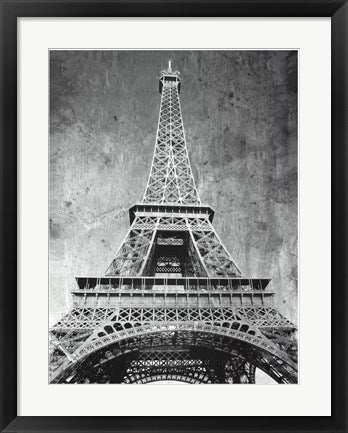 Framed Eiffel Tower Retro 24 1/2 x 18 1/2