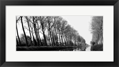 Framed Reflections on the Bruges Canal 8 x 20