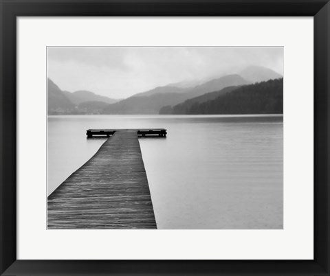 Framed Solitude at the Pier 14 1/2 x 18 1/2