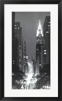 Framed Looking Across 42nd Street 24 1/2 x 12 1/2