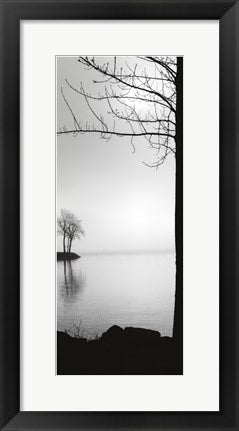 Framed Island in the Mist 20 x 8