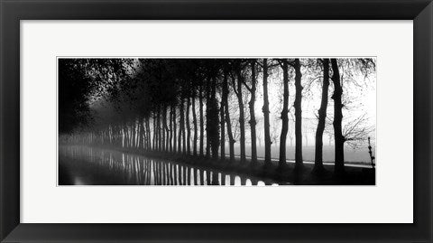 Framed Tree Lined Canal 8 x 20