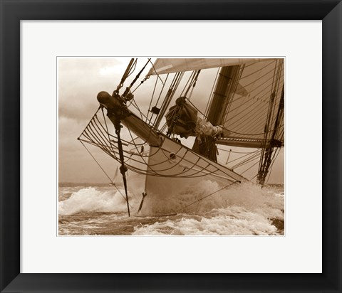 Framed Art Breaking the Waves 11 1/2 x 14 1/2