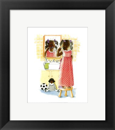 Framed Art Sunshine Smiles (Girl) by Sylvia Walker | 10 x 8