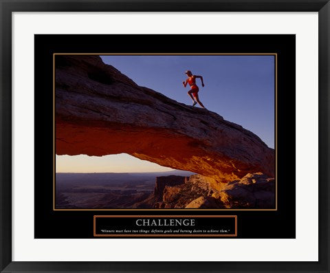 Framed Art Challenge-Runner Framed Art for your Home Wall Decor 18x24 Artwork