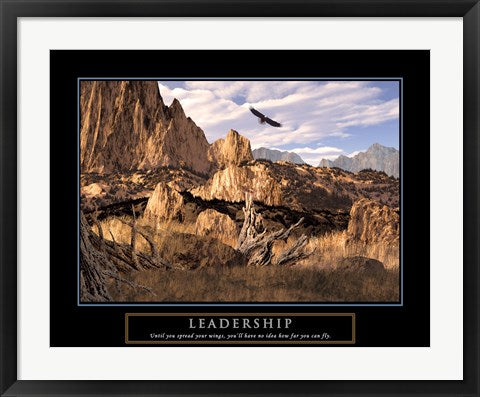Framed Art Leadership-Eagle Wall Decor 18x24 Artwork