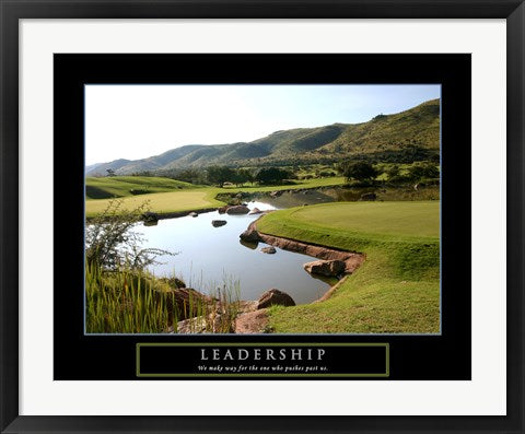 Framed Art Leadership-Golf Wall Decor 18x24 Artwork