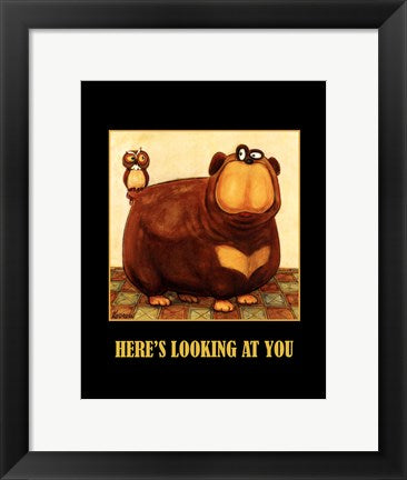 Framed Art Here's Looking at You by Kourosh | 14 x 11