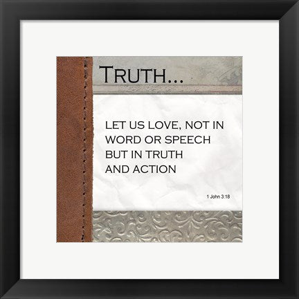 Framed Art Truth Wall Decor 18x24 Artwork
