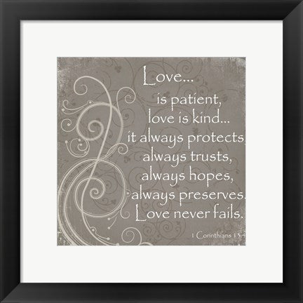Framed Art Love Quote Wall Decor 18x24 Artwork