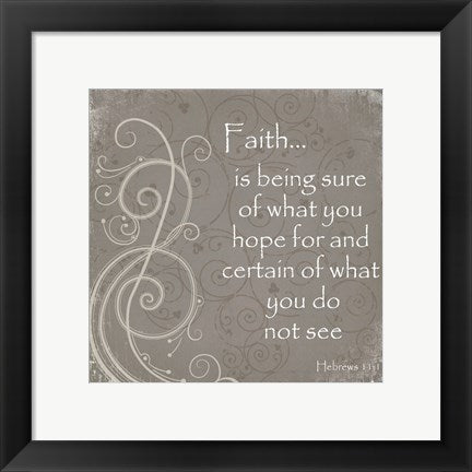 Framed Art Faith Quote Framed Art for your Home Wall Decor 18x24 Artwork