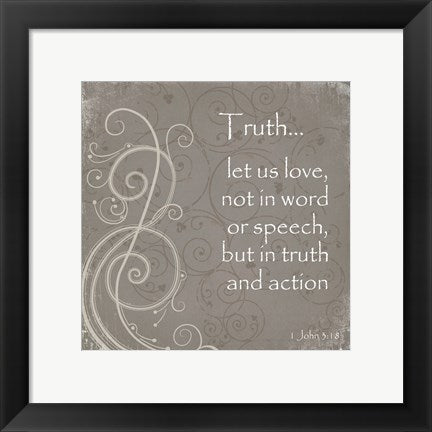 Framed Art Truth Quote Wall Decor 18x24 Artwork