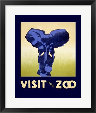 Framed Art Visit the Zoo Wall Decor 18x24 Artwork